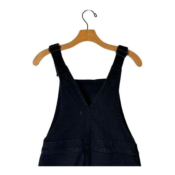 Whistles Overalls Women 27 Black Cotton Leni Dungaree Straight Leg Crop Jumpsuit - Picture 5 of 11